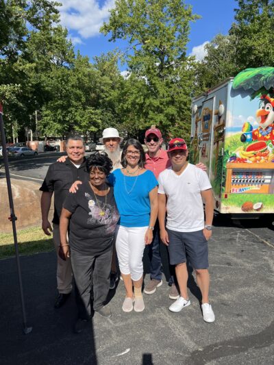 Board members with Leighton